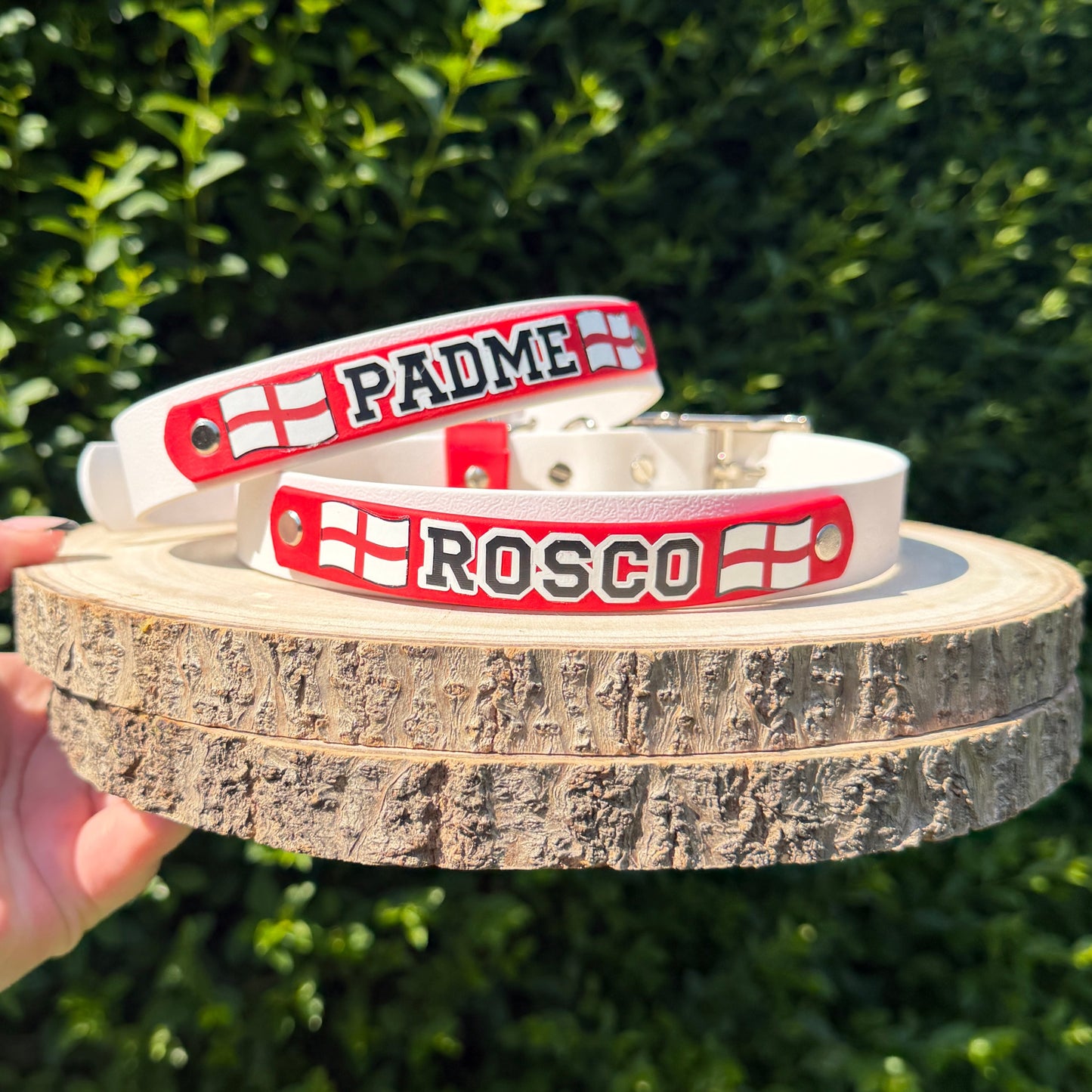 England Colour POP! Collar - Personalised Biothane Collar