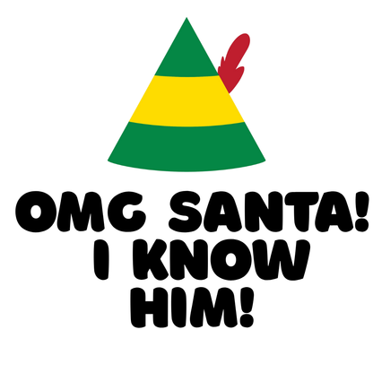 OMG Santa, I Know Him! - Christmas Bandana