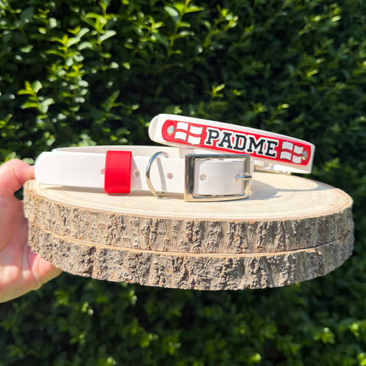 England Colour POP! Collar - Personalised Biothane Collar