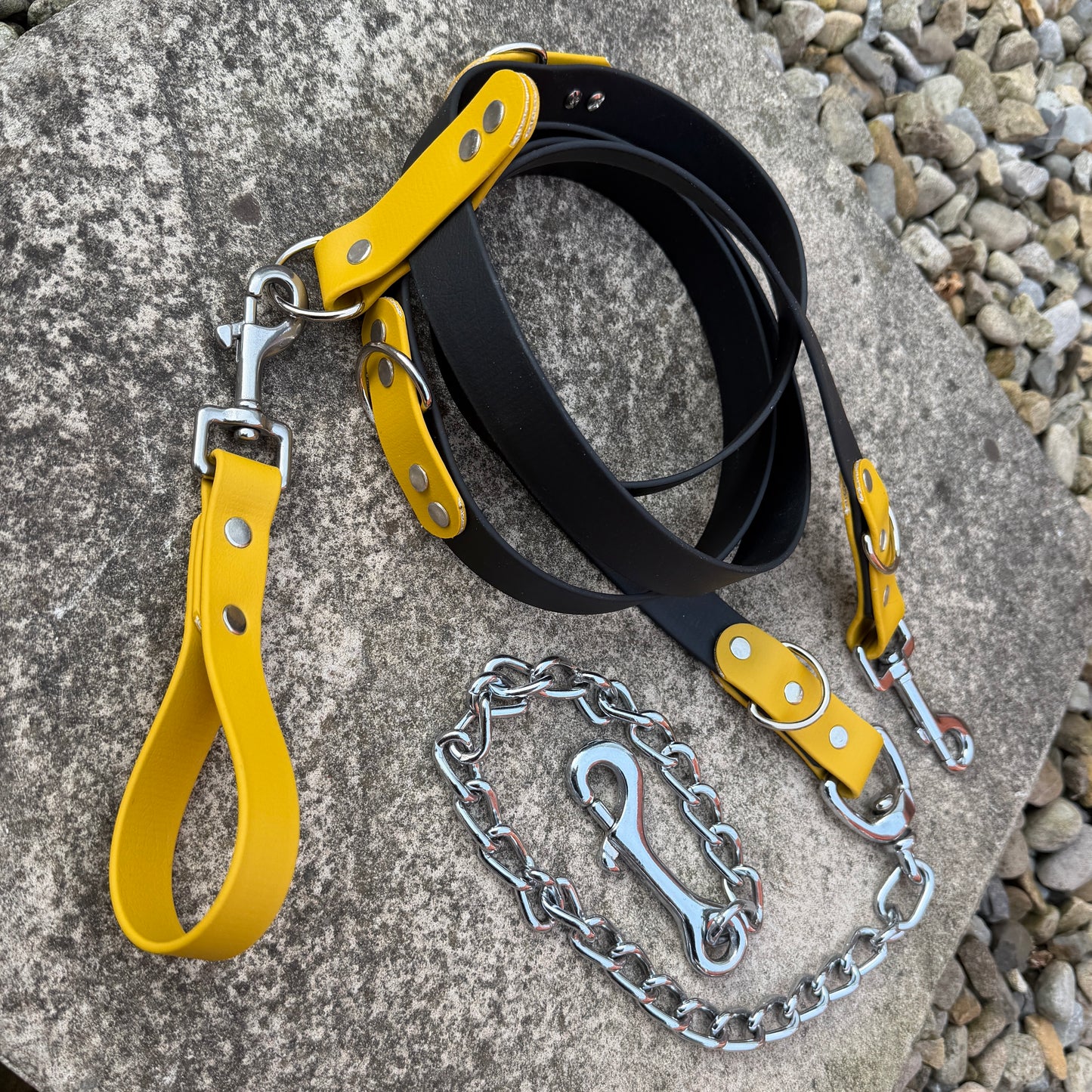 Hands-Free, Mutli-Way Waterproof BioThane® & Chain 2.5m Lead