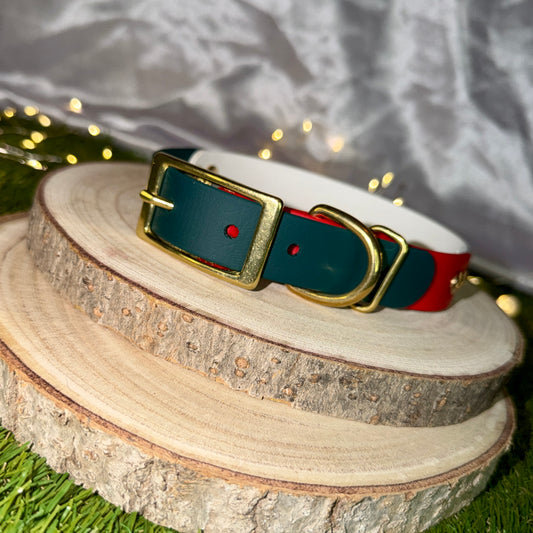 Peppermint Pup - Christmas Biothane Collar / Collar & Lead Set