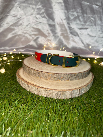 Peppermint Pup - Christmas Biothane Collar / Collar & Lead Set
