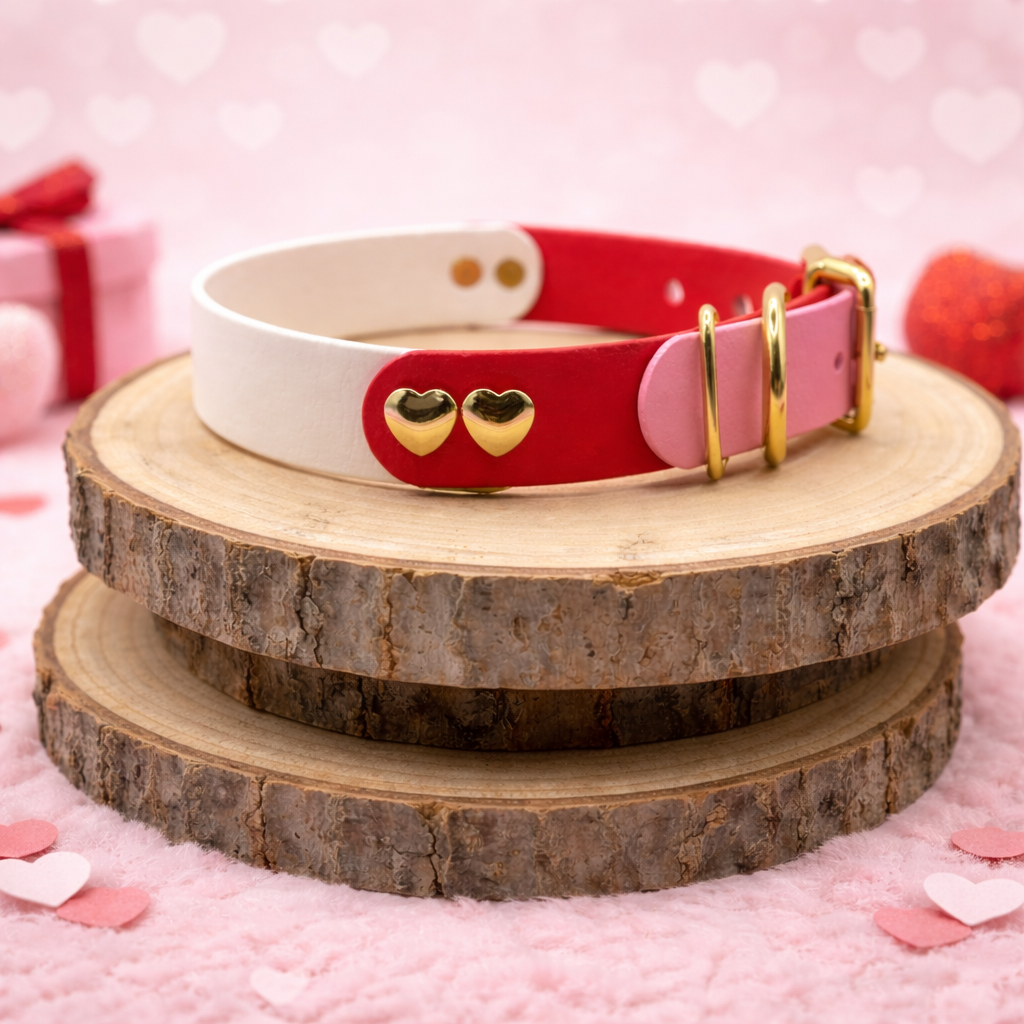 Fur-Ever Yours - Valentines Biothane Collar / Collar & Lead Set
