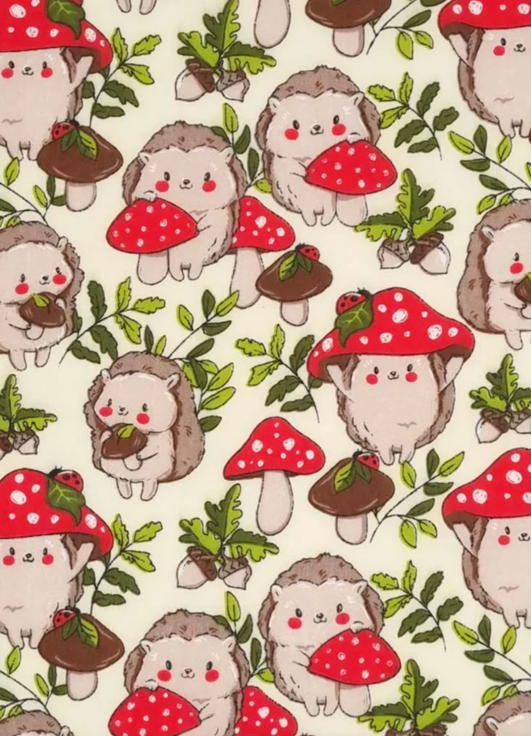 Cute Hedgehogs with Mushrooms  - Bow & Bandana Bundle
