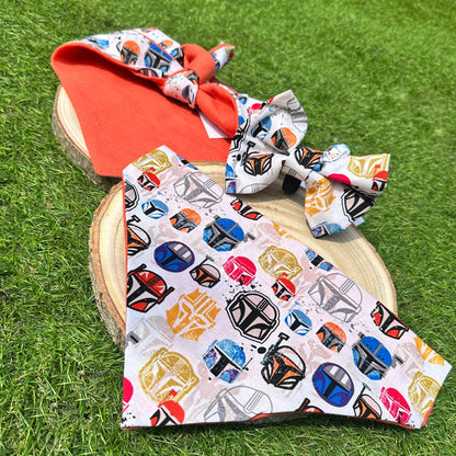 Paws of Mandalore- Star Wars - Bow & Bandana Bundle