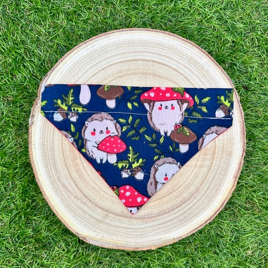 Cute Hedgehogs with Mushrooms  -  Bandana