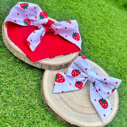 Strawberry - Bow & Bandana Bundle